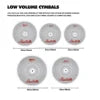 Beatello IZINK Silvery Professional Eco-Friendly 5-Piece Drum Set 14" Hihats 16"/18" Crash 20" Ride Cymbals-Low Drum Accessories