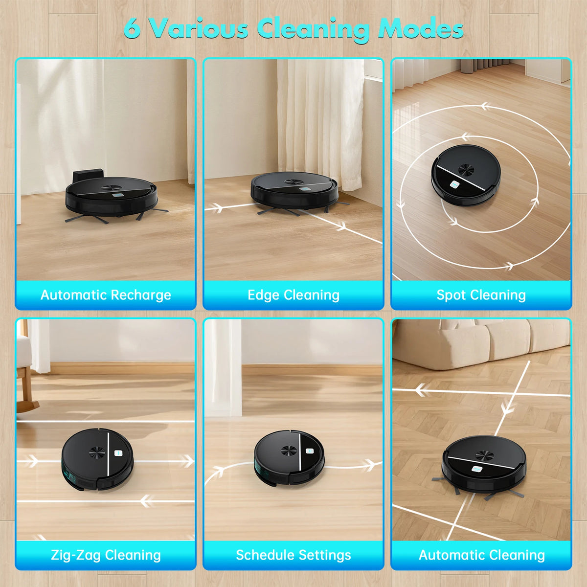 US Local Stock 3 in 1 Wet Dry Mop Household Floor Cleaner Robot Vacuum Cleaner Aspiradora Robot Wireless 3500Pa Strong Suction