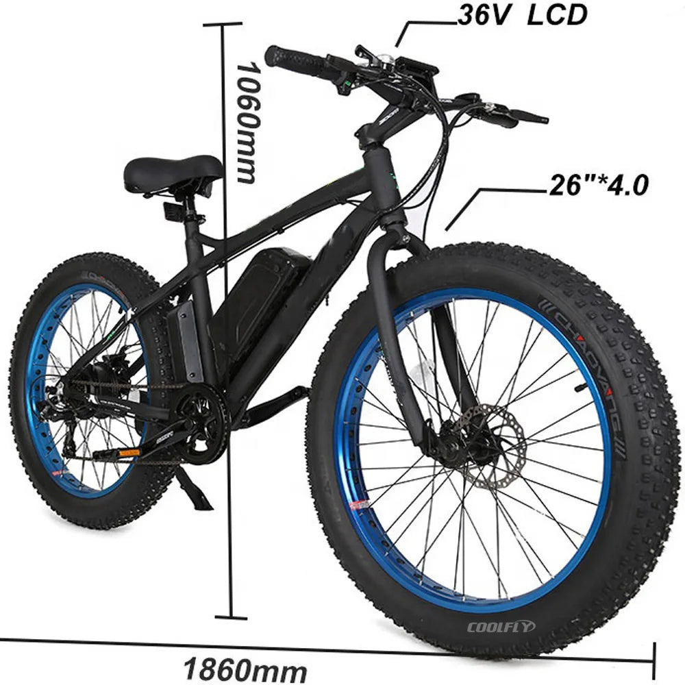 Ecotric Factory Supply Snow E Cycle Electric Bike Bicycle Classic E Bicycle for Adult