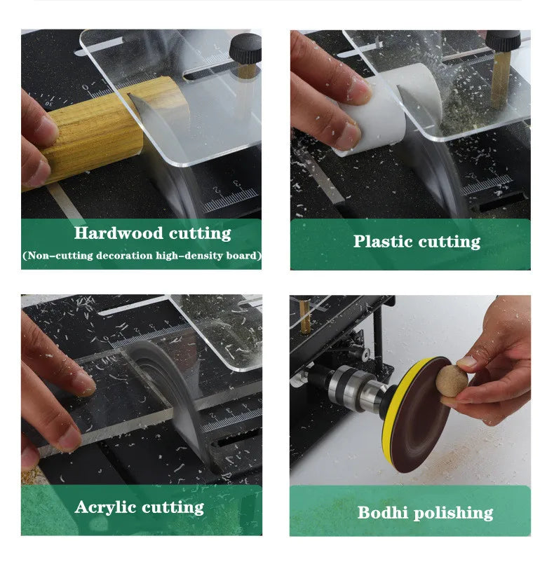 12-24V 200W Table Saw Mini Desktop Electric Saw Cutter Speed Angle Adjustable Cutter for Wood Plastic Acrylic