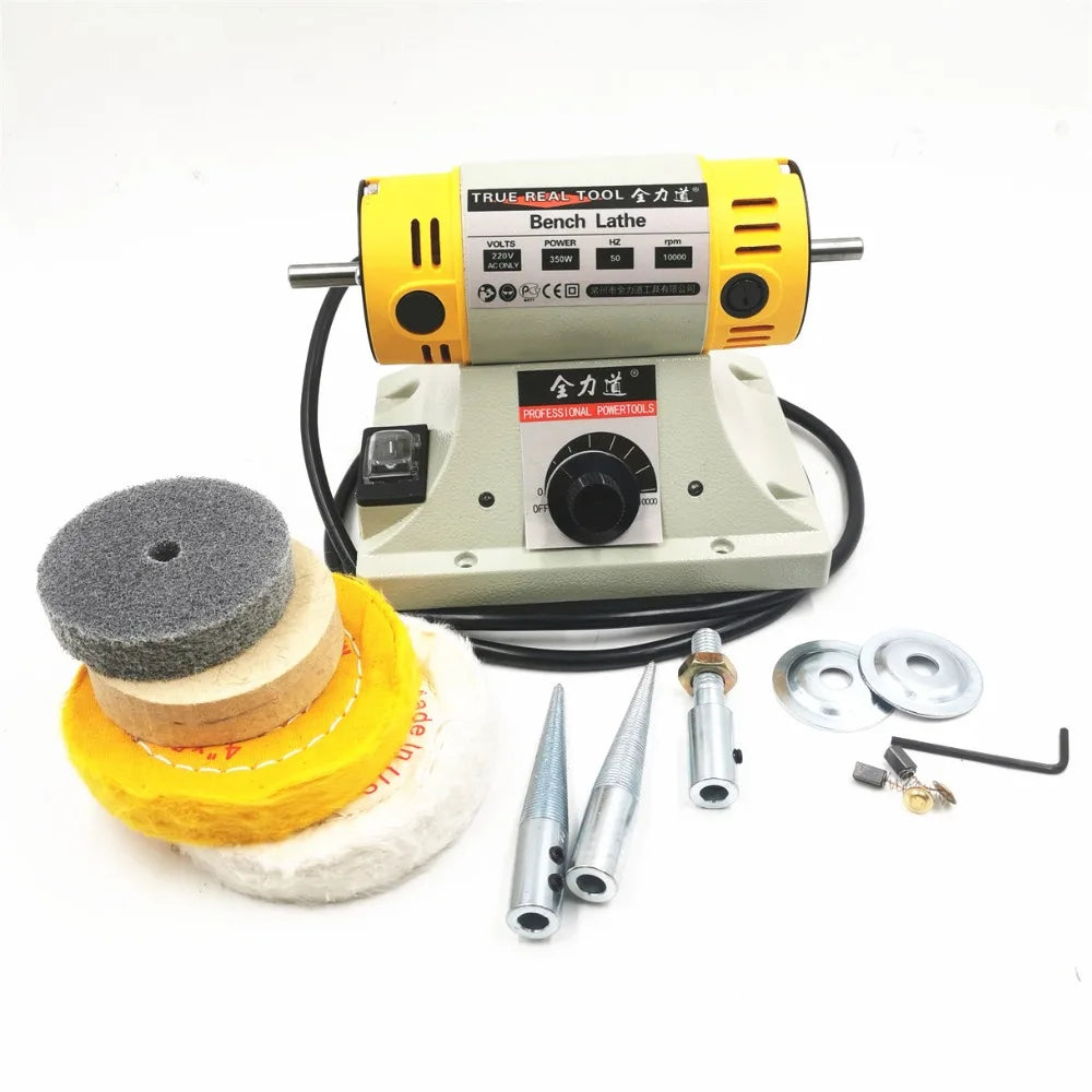 110V/220V 350W Polishing Machine For DIY Woodworking Jade Jewelry Dental Bench Lathe Machine Motor Grinding Machine