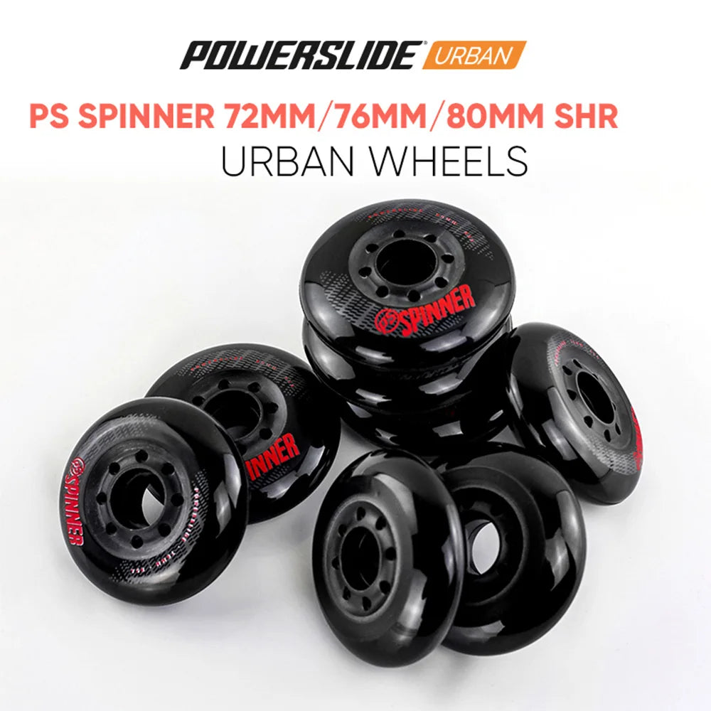 100% Original Powerslide Spinner Wheels 72 76 80mm 85A Urban Inline Skate Wheels Imperial Skating Tires For SEBA Patines