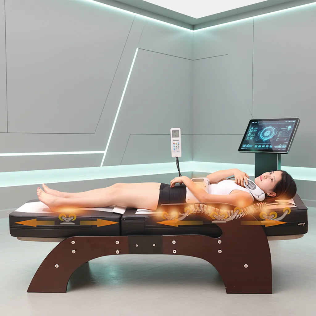 Best Advanced Thermal Physiotherapy System Heated Jade Massage Bed for Clinics