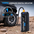 4-in-1 Portable 4000A Car Battery Charger Power Bank Tire Inflator with LED Light 160PSI Air Compressor Battery Booster