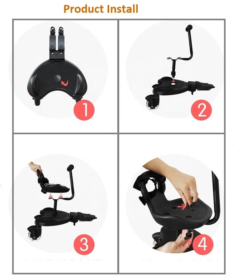 Universal Stroller Accessories Pedal Twins Stroller Standing Plate Rider Buggy Board Sibling Board Second Child Artifact Trailer