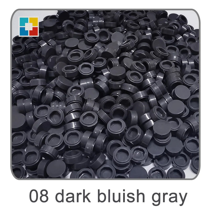 1kg Flat Tile 1x1 98138 Round Building Blocks Plastic MOC Bricks Parts Pixel Art DIY, Compatible DIY pixel Art Blocks