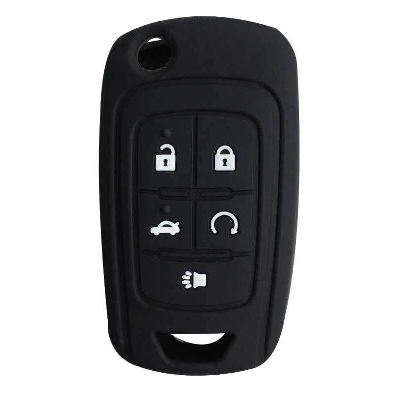 5 Buttons Silicone Cover Holder Key Jacket for Chevrolet Camaro Cruze Volt Equinox Spark Malibu Sonic Flip Remote Key Case Shell