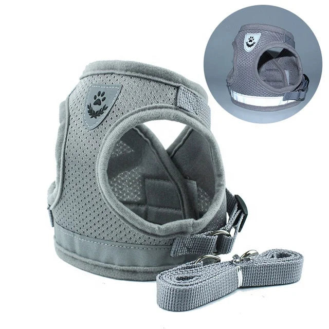 Soft Pet Dog Harnesses Vest No Pull Adjustable Chihuahua Puppy Cat Harness Leash Set for Small Medium Dogs Coat Arnes Perro
