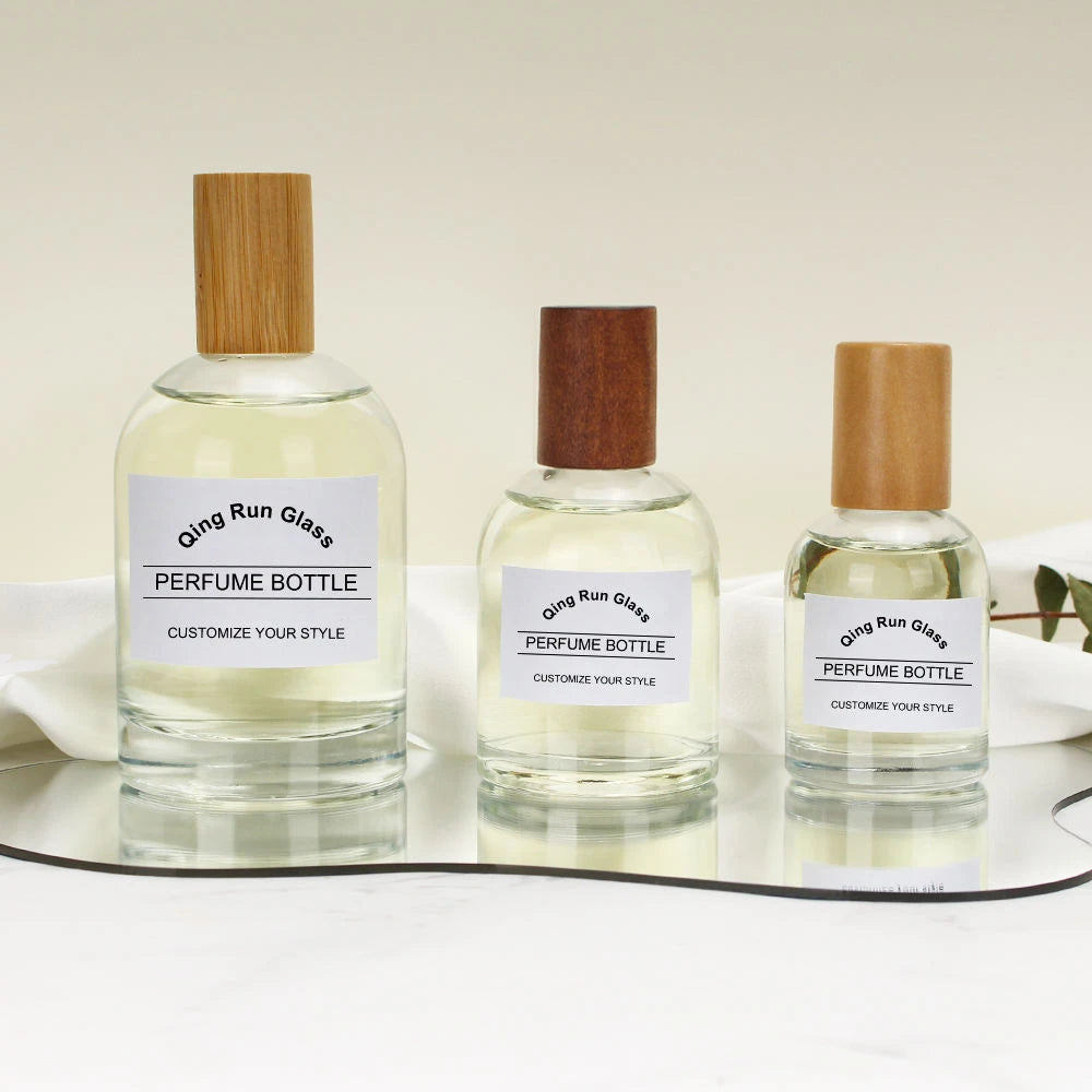 Factory Manufacture 50ml Clear Perfume Packaging Empty Bottle Silk Screen Printed Laboratory 15 Screw Thread Glass Bottle