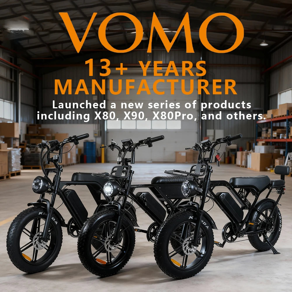 FAT Tires VOMO X80 PRO Ebike Fast Long Range Electric Bicycle Electric Bicycle 750W E Bike 50KM/H Deliver E-bike X80 BIKE