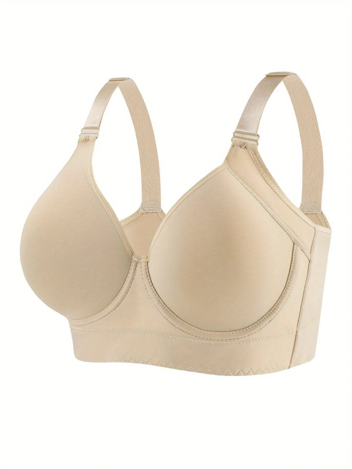 Plus Size Women Bras Under Wire 7 Hooks Back Closure Thin Cup Big Breast Adjustable Straps Polyester Bra