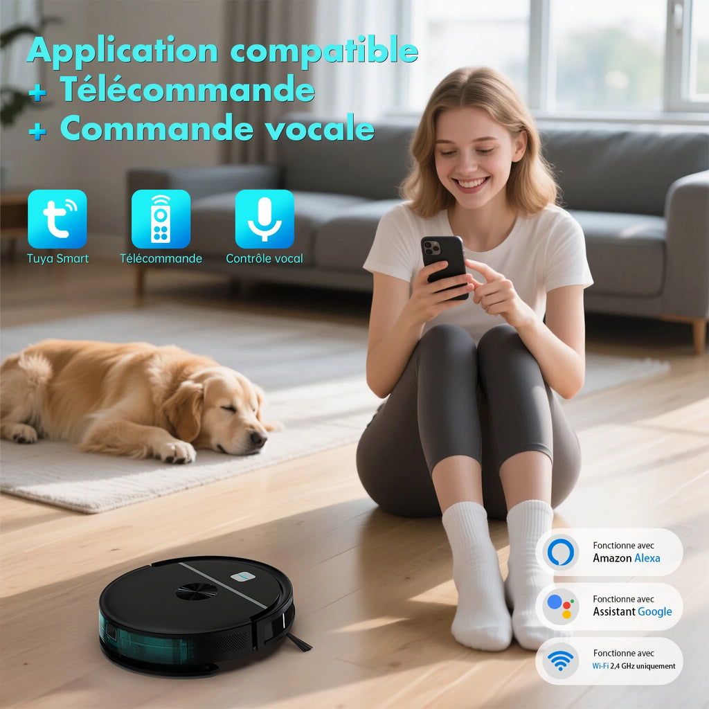 Hot Sales Automatic Office Cleaner 3500Pa High Suction Battery Robot Vacuum Cleaner and Mopping Electric Cleaner Vacuum Sweeping