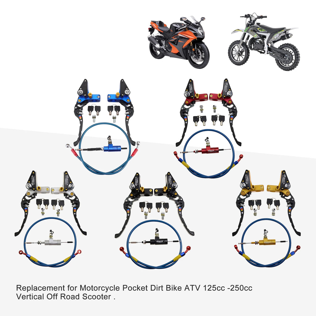 GOOFIT Motorcycle 22mm CNC Hydraulic Adjustable Brake Pump Clutch Master Cylinder Lever Replacement for 125cc ATV Dirt Pit Bike