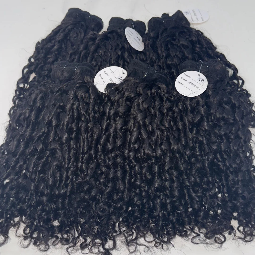 Wholesale Raw Wavy Human Hair Bundles Cuticle Aligned Body Wave Hair Double Weft Indian Curly Raw Human Hair