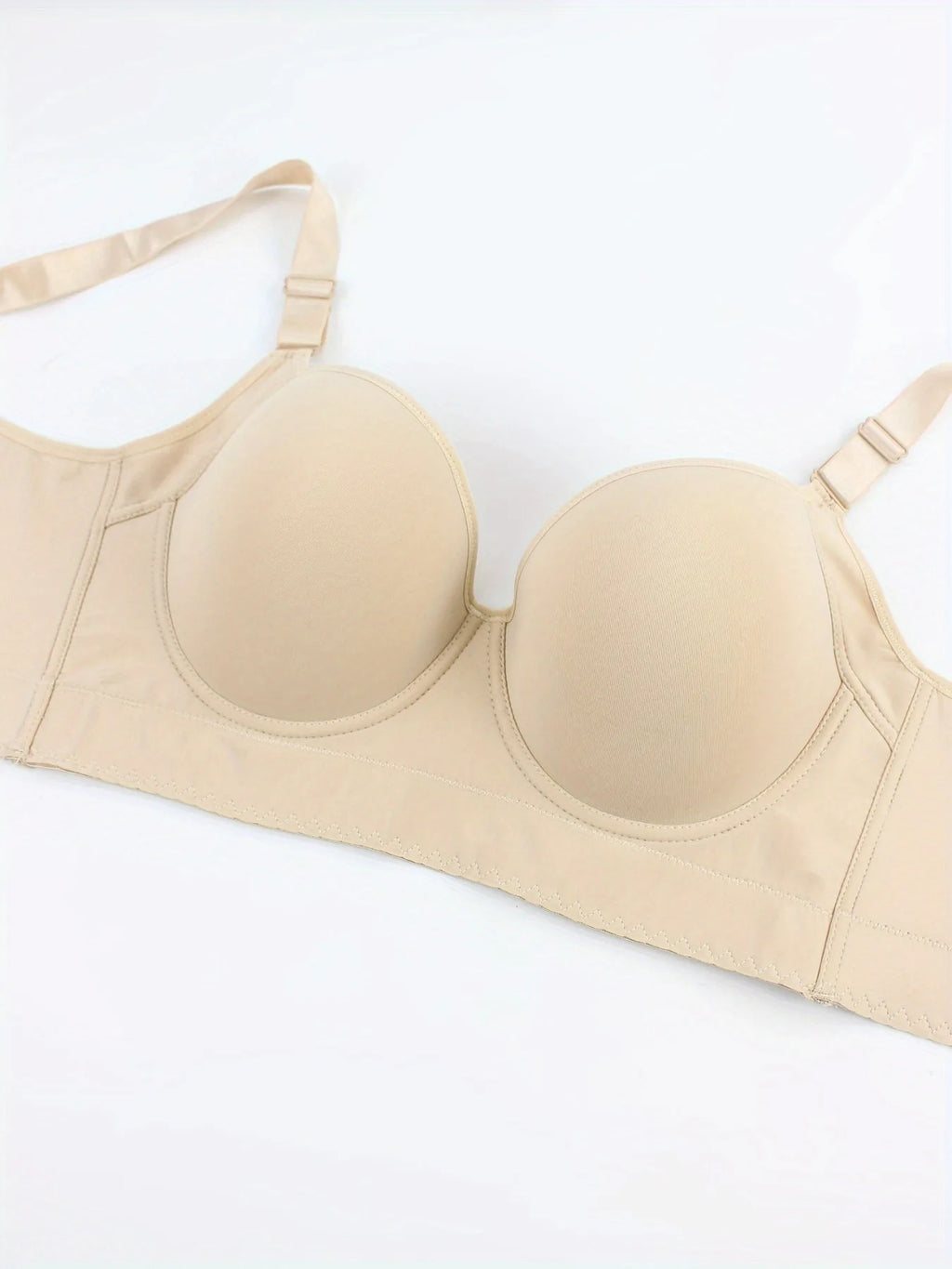 Plus Size Women Bras Under Wire 7 Hooks Back Closure Thin Cup Big Breast Adjustable Straps Polyester Bra