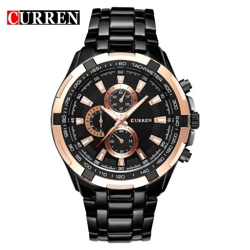 CURREN 8023 Top 10 Brands Blue Boys Quartz Watch Best Steel Band Water Resistant Dials Decoration Big Concise Watch Set