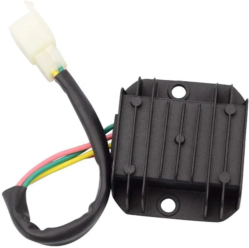GOOFIT Motorcycle 4 Pin Voltage Regulator  for GY6 150cc and CG 125cc 150cc 200cc 250cc Vertical Engine ATV Dirt Bike Go Kart