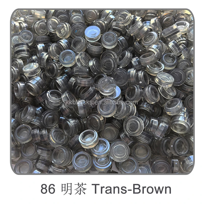 1kg Flat Tile 1x1 98138 Round Building Blocks Plastic MOC Bricks Parts Pixel Art DIY, Compatible DIY pixel Art Blocks
