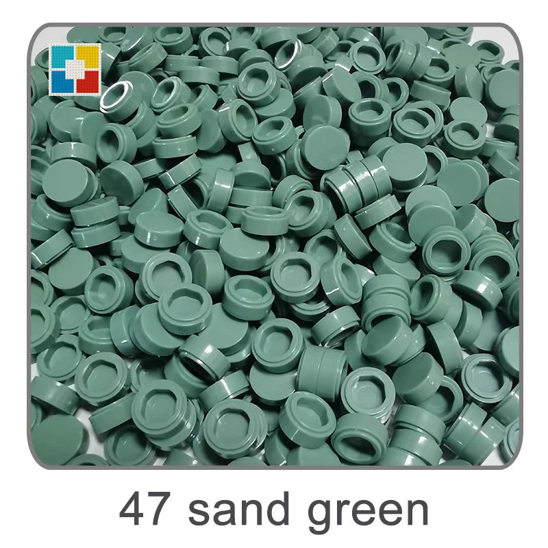 1kg Flat Tile 1x1 98138 Round Building Blocks Plastic MOC Bricks Parts Pixel Art DIY, Compatible DIY pixel Art Blocks