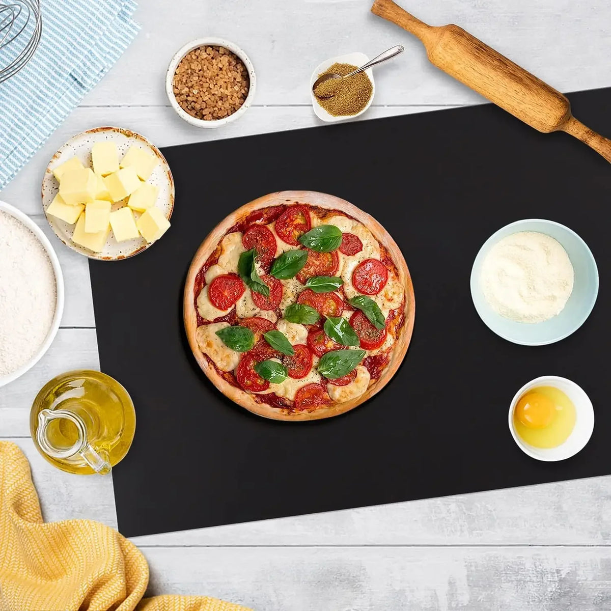 FDA Large Size Silicone Kitchen Table Mat Silicone Counter Mat Heat Resistant Kitchen Counter Top Protector Non Slip Mat