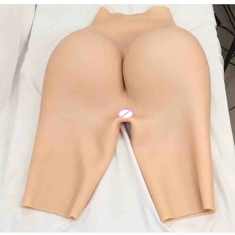 Transgender Drag Queen Panties 5.5cm Padded Buttock Breast Form Insertable Vagina Shapers Push-up Firm Silicone 1 Piece
