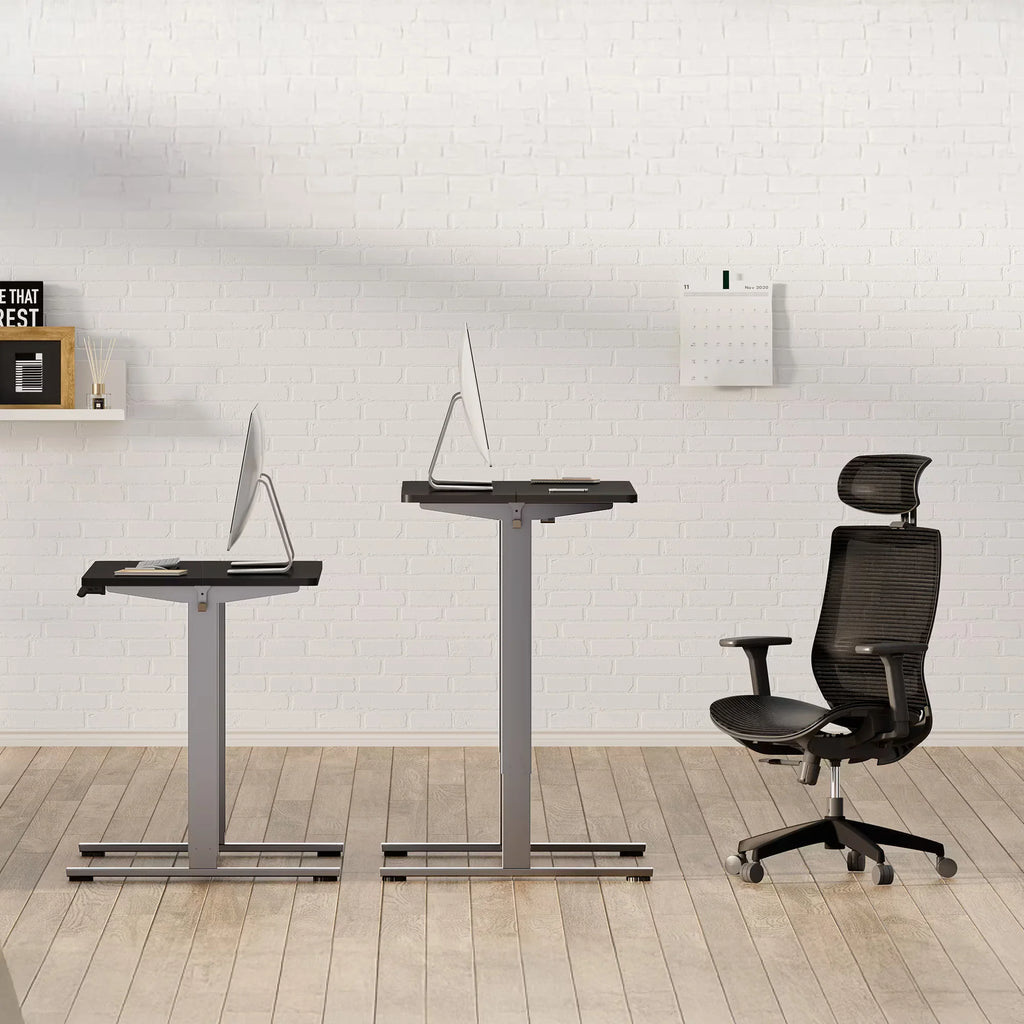 Electric Adjustable Height Standing Desk Two-Piece Tabletop Eco-Friendly Modern Design for Home Office Office Building Bedroom