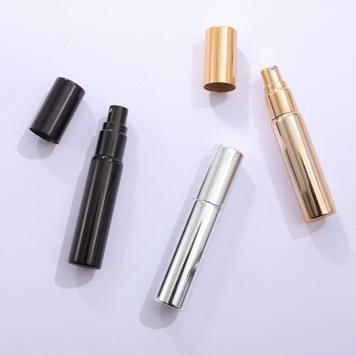 Hot Sale Cosmetic Packing 5ml 10 ml 15ml Tubular Glass Sample Tester Vials Gold Glass Vial Vintage Perfume Bottles
