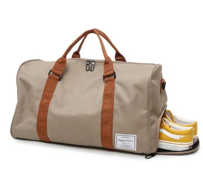 Wholesale High Quality Large Casual Man Luggage Handbag Waterproof Women Travel Overnight Duffel Bag with Shoe Compartment