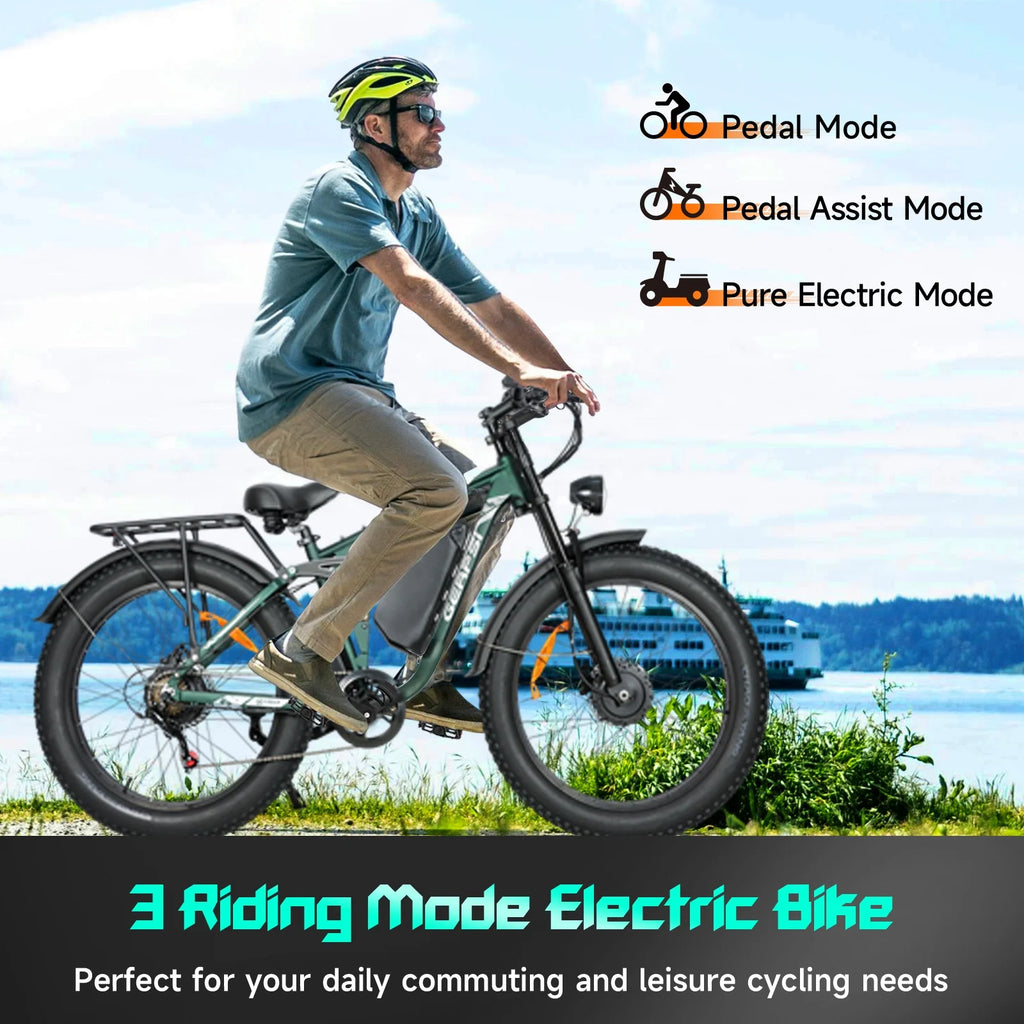US in Stock Free Shipping 48v 3000w 25ah All Terrain Fat Tire Electric Snow Bike 55kmh/34mph 60km Range Electric Mountain Bike
