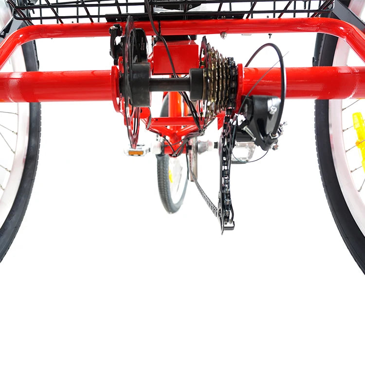 EZREAL 350 Watt Electric Bicycle 24 Inch Fat Tire 7 Speed Electronic Tricycles Open Frame 36V Electric Bike