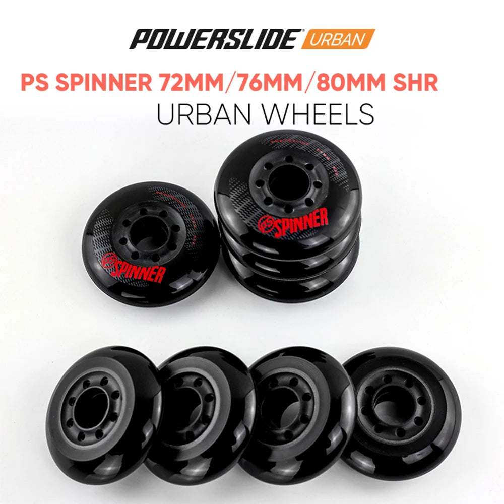 100% Original Powerslide Spinner Wheels 72 76 80mm 85A Urban Inline Skate Wheels Imperial Skating Tires For SEBA Patines