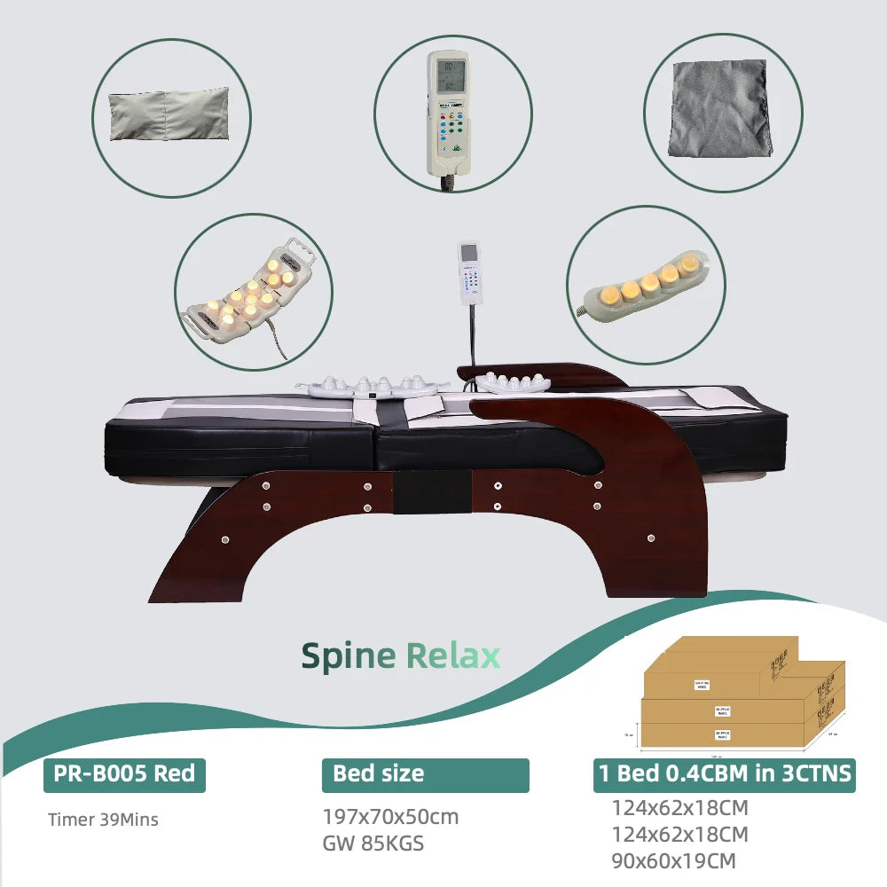 Best Advanced Thermal Physiotherapy System Heated Jade Massage Bed for Clinics