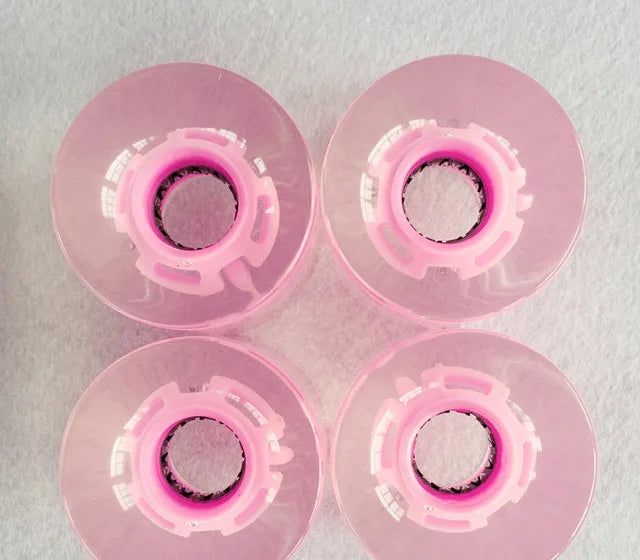 4 Pieces 78A 60*45mm LED Flash Longboard Wheel DanceBoard Transparent Skateboard Wheel PU Double Rocker Flashing Wheel