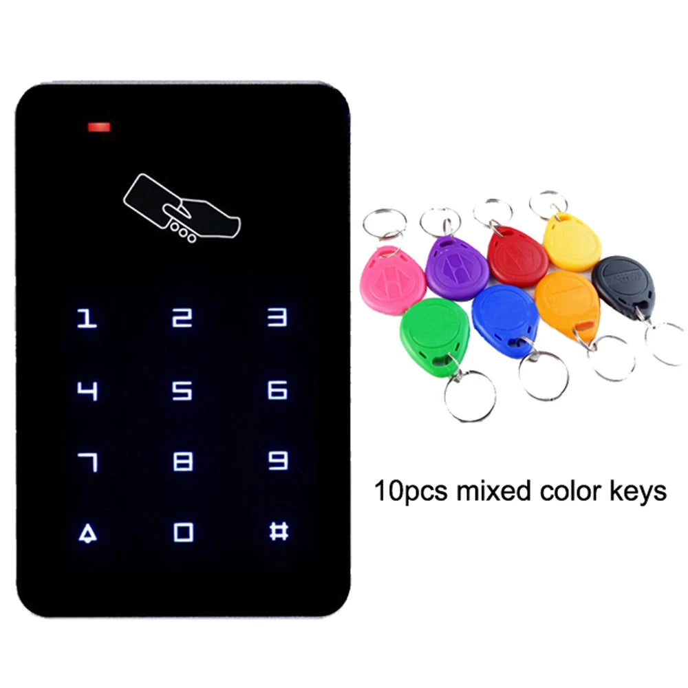 T6C Standalone Access Controller 13.56Mhz IC Access Control Keypad digital Touch Screen Backlight Card Reader Door Lock System