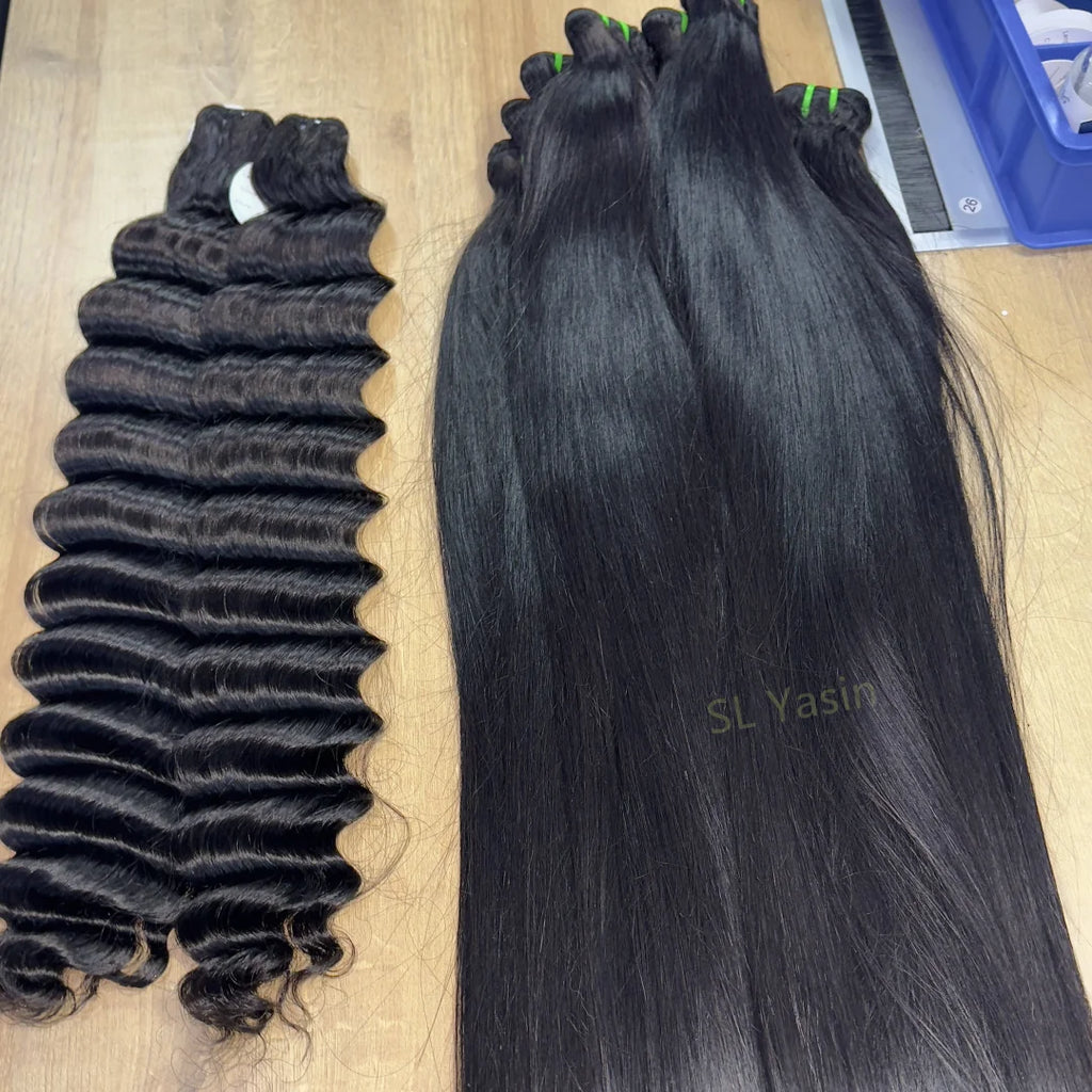 Wholesale Raw Wavy Human Hair Bundles Cuticle Aligned Body Wave Hair Double Weft Indian Curly Raw Human Hair