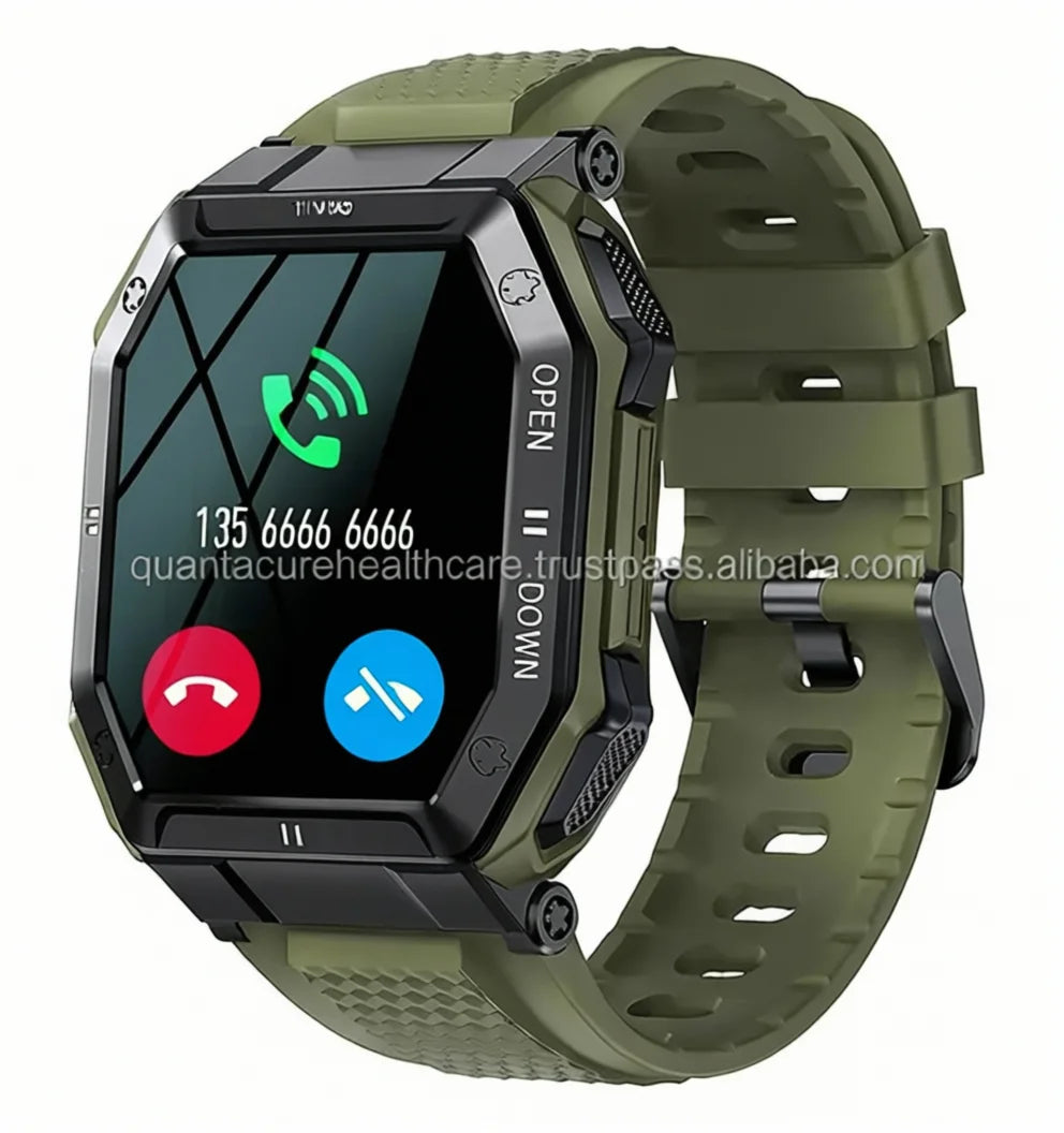 F10 VK55 Smart Watch IP67 Waterproof Fitness Tracker Heart Rate Monitor Sleep Tracker Thermometer Calendar Alloy Case Stylish