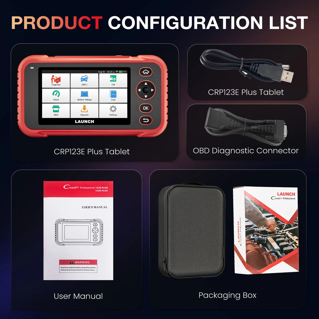 USA EU Warehouse LAUNCH CRP123E PLUS Lifetime Free Update Car Code Reader Diagnostic Tool