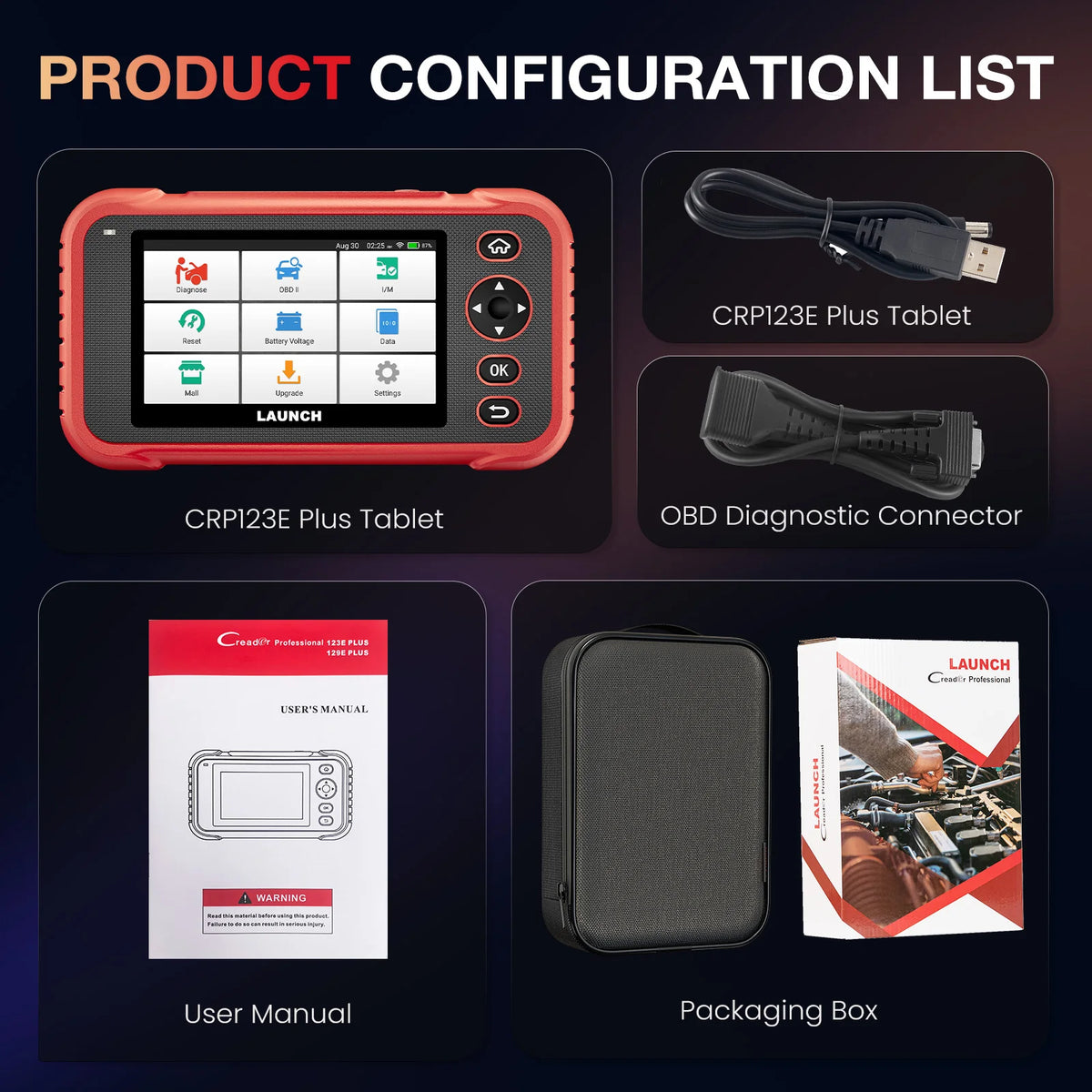 USA EU Warehouse LAUNCH CRP123E PLUS Lifetime Free Update Car Code Reader Diagnostic Tool