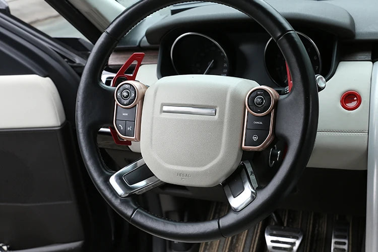 For Land Rover Range Rover Sport Voque Evoque Velar Steering Wheel Button Decorative Frame For Discovery 5/Sport