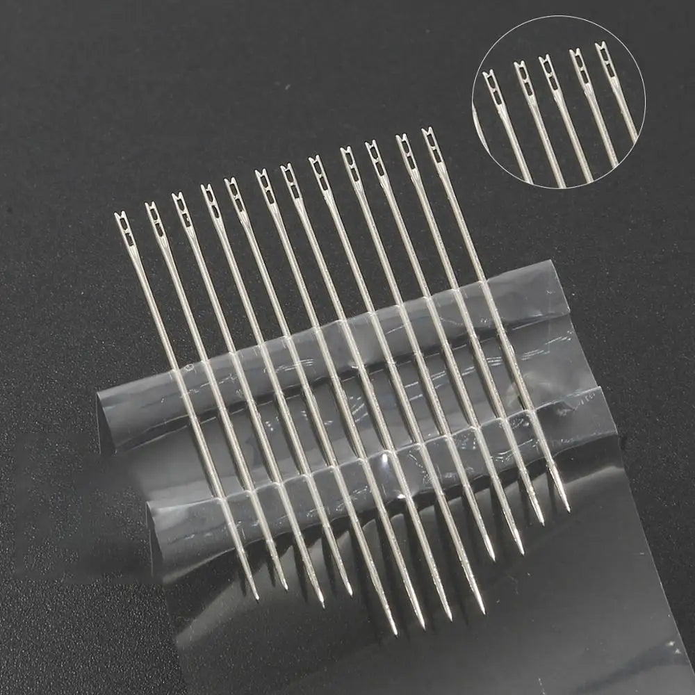 12Pcs/Set Sewing Needles Sewing Pins Set for Home DIY Crafts Household Different Sizes Suitable for Handmade