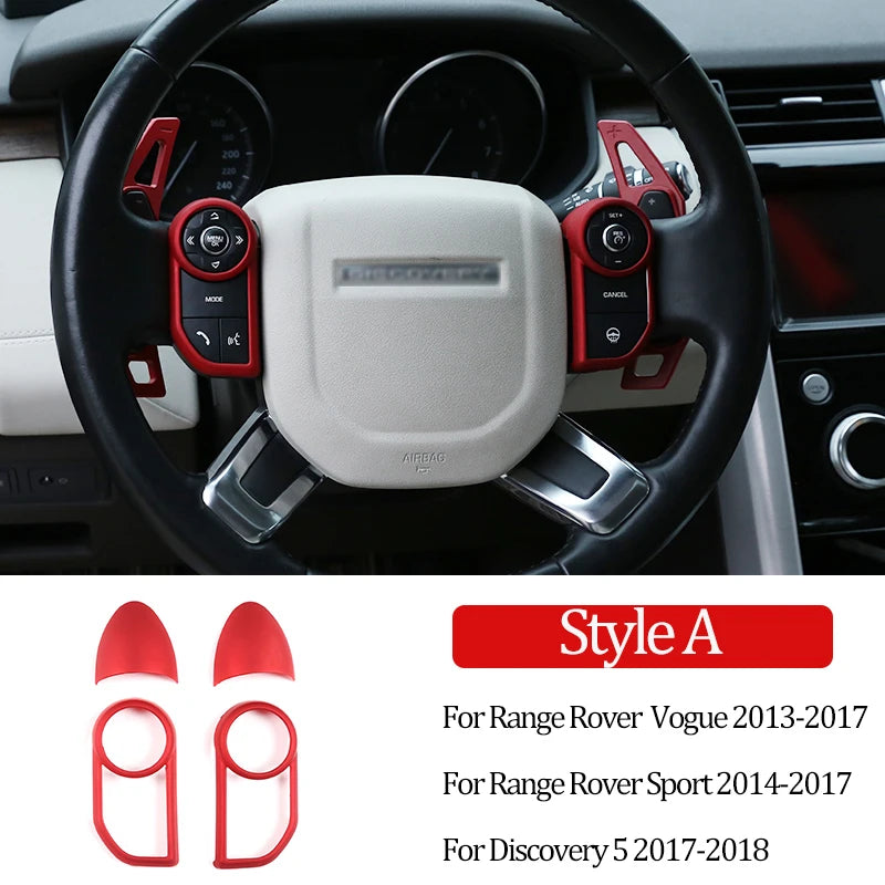 For Land Rover Range Rover Sport Voque Evoque Velar Steering Wheel Button Decorative Frame For Discovery 5/Sport