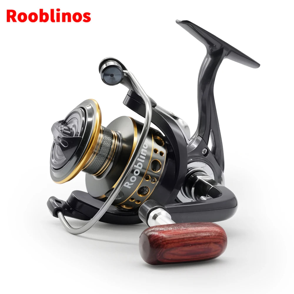 Rooblinos BK Left-handed Spinning Reel 1000-7000 Series, 5.2:1 Gear Ratio Suitable for Streams Lakes Rivers and Catching Carp