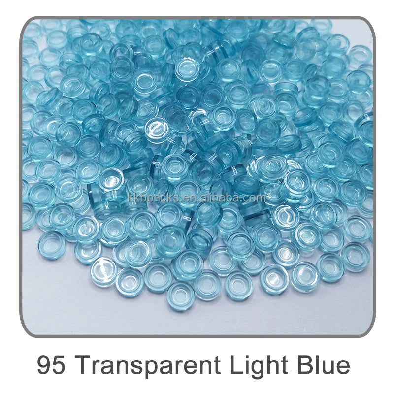 1kg Flat Tile 1x1 98138 Round Building Blocks Plastic MOC Bricks Parts Pixel Art DIY, Compatible DIY pixel Art Blocks