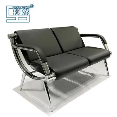 Business Sofa Office Furniture High-end Leather Fashion Simple Office Sofa Factory  Steel Sofa Set