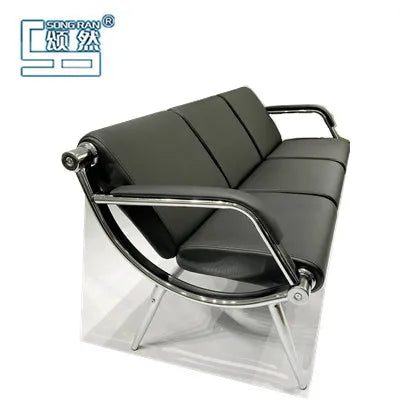 Business Sofa Office Furniture High-end Leather Fashion Simple Office Sofa Factory  Steel Sofa Set