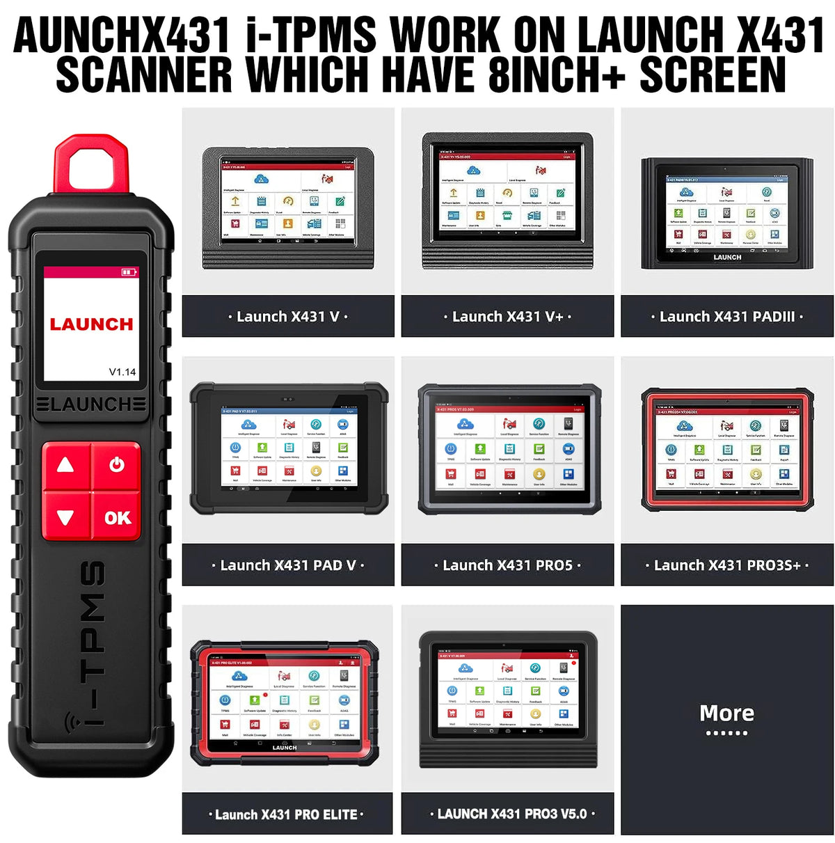 USA EU Warehouse LAUNCH I-TPMS Tire Pressure Monitor System Service Tool Work with X-431 Scanner