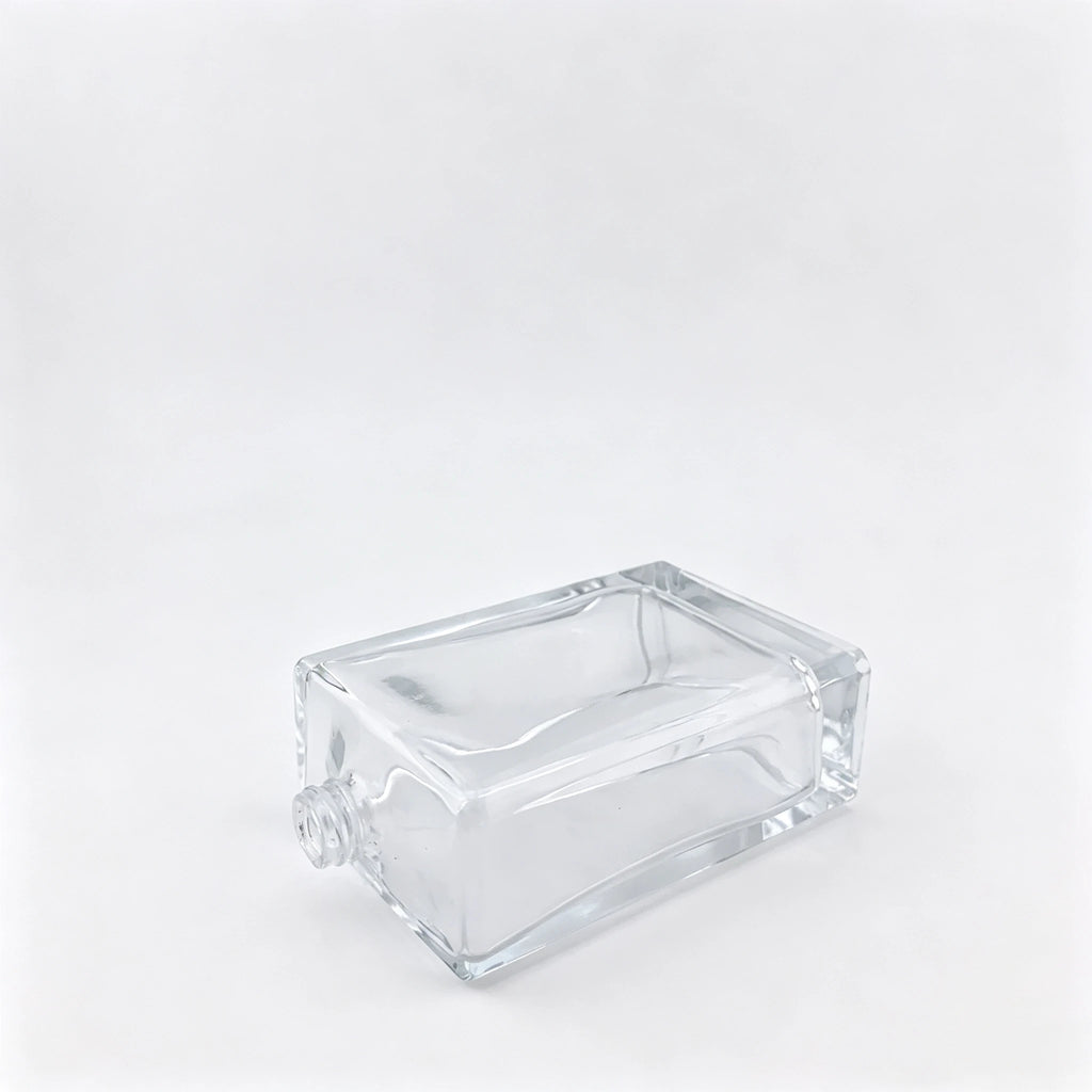 Manufacturer's 100ml Empty Square Mist Spray Glass Perfume Bottle with Screen Printing and Pump Sprayer Seal