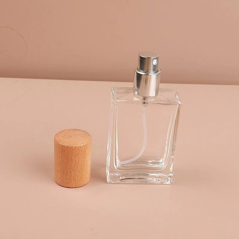 Factory Manufacture 50ml Clear Perfume Packaging Empty Bottle Silk Screen Printed Laboratory 15 Screw Thread Glass Bottle