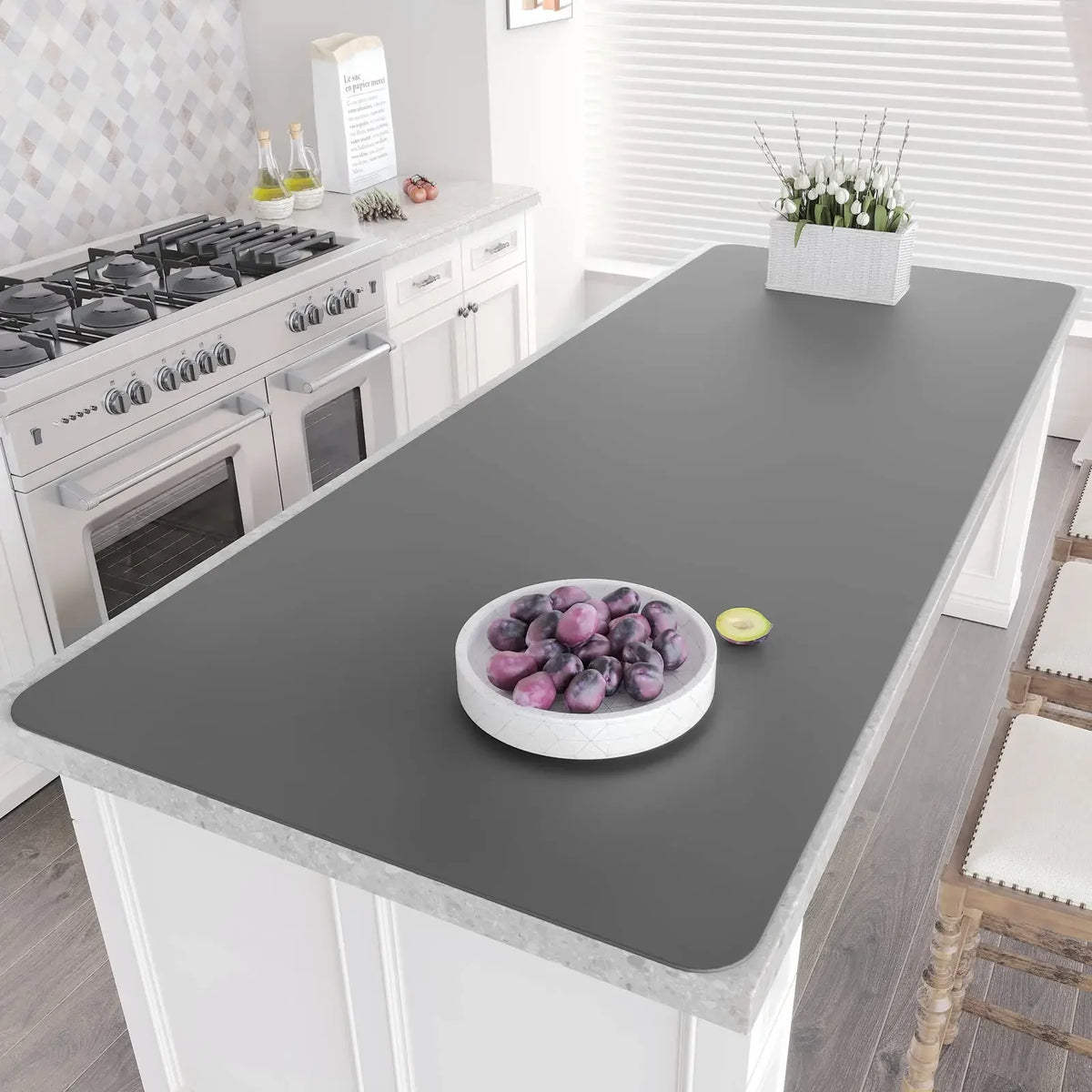 FDA Large Size Silicone Kitchen Table Mat Silicone Counter Mat Heat Resistant Kitchen Counter Top Protector Non Slip Mat