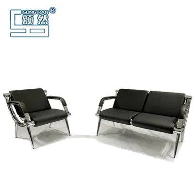 Business Sofa Office Furniture High-end Leather Fashion Simple Office Sofa Factory  Steel Sofa Set